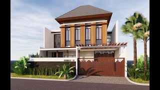 Sketchup House Design 6 EXT INT  Enscape 24 Realtime Rendering [upl. by Eintruok]