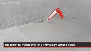 Einbau einer Duschrinne – Easy Drain Rline Deutsch [upl. by Eleumas]