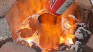 Making A Crucible For Melting Aluminum Cans [upl. by Aubrette]