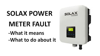 SolaX Solar Inverter Meter Fault [upl. by Gabrielli953]