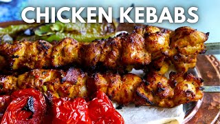 Turkish Chicken Shish Kebab  Succulent Chicken Skewers  ASMR COOKING [upl. by Arlan420]