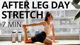 7 MIN AFTER WORKOUT STRETCH  Short amp Efficient Stretch for Leg Days  Daniela Suarez [upl. by Daffie]