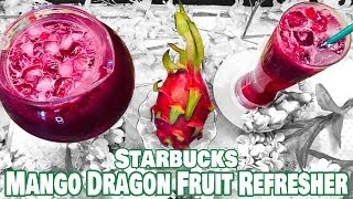 Starbucks Mango Dragon Fruit Refresher  Homemade Version  Refreshing Summer Drink Recipe [upl. by Razec]