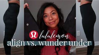 Lululemon Align vs Wunder Under Leggings ComparisonTryOn Review [upl. by Hewes913]