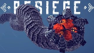 Besiege Best Creations  GIANT MECHANICAL WORM Working Clock BirdLike Plane [upl. by Marcellina]