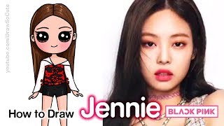 How to Draw Jennie  BlackPink Kpop [upl. by Eiramrefinnej888]