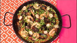 Authentic Spanish Seafood Paella  Christine Cushing [upl. by Wie]