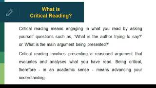 How to Read Critically  Critical Reading Skills [upl. by Steen]