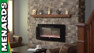 Stone Veneer Fireplace  Menards HowTo Center [upl. by Corell]