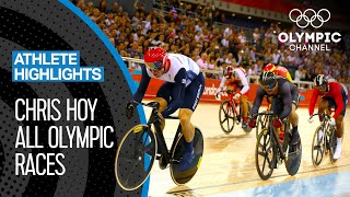 Chris Hoys 🇬🇧 Seven Olympic medal races  Athlete Highlights [upl. by Mackey495]