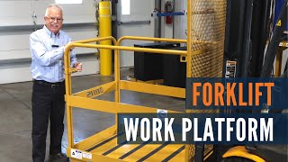 Forklift Work Platform  Material Handling Minute [upl. by Saxon712]