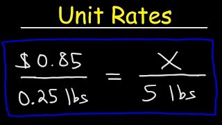 Unit Rates Ratios amp Proportions  Word Problems [upl. by Refinnaj]