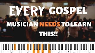 BEGINNERS GOSPEL PIANO LESSON  Basic Gospel Chord Progression [upl. by Ahsiemal]