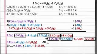 CHEM 101  Using Hesss Law to Calculate Enthalpy Change [upl. by Hpotsirhc]