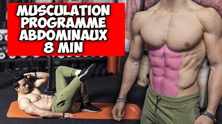 ABDOMINAUX PROGRAMME MUSCULATION 8 MINUTES haltère [upl. by Laoj487]