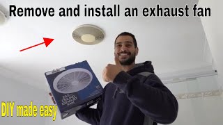 How to remove and install bathroom exhaust fan [upl. by Esilehs]