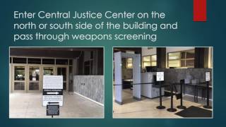 Central Justice Center Finding Validated Parking and Jury Assembly [upl. by Frame]