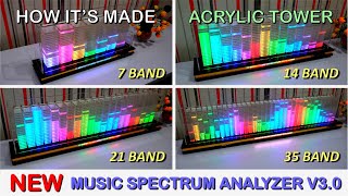 28 Band Spectrum Analyzer Part5  Acrylic Tower  HOW ITS MADE [upl. by Shaver]