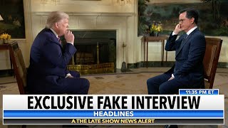 Stephen Colberts Interview Of Fox News Interview Of President Trump [upl. by Arhoz]