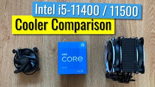 Comparing CPU Coolers for Intel i5 1140011500 Stock vs Arctic Freezer 34 eSports DUO [upl. by Ahsiem]