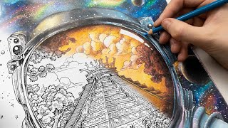 My Epic Galaxy COLORING PAGE Transformation Kerby Rosanes [upl. by Noemi]