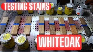 Testing Several different Stains on White Oak [upl. by Crin]