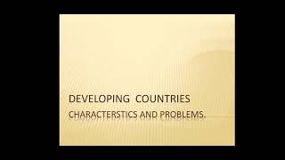 Characteristics of developing countries [upl. by Schwing406]