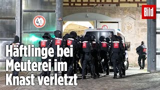 Gefängnismeuterei Polizei stürmt Knast in Thüringen  JVA Untermaßfeld [upl. by Nomzzaj167]