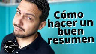 Cómo hacer un buen resumen [upl. by Llecrad]