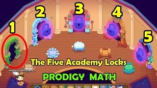 The Five Academy Locks 🔐  Tower Firefly Forest Part 1 🌳  Prodigy Math Game [upl. by Dduj]